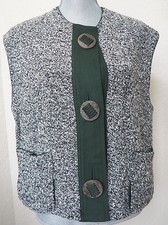 Lodenfrey Tweed Wool Blend Vest With Decorative Buttons - Size 38 Unique