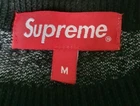 Pull noir FW18 Supreme Newsprint taille M pull moyen journal laine mérinos