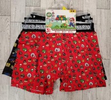 Super Mario Nintendo Boys Athletic Boxer Briefs Size XS 4 3pk Mesh Fabric