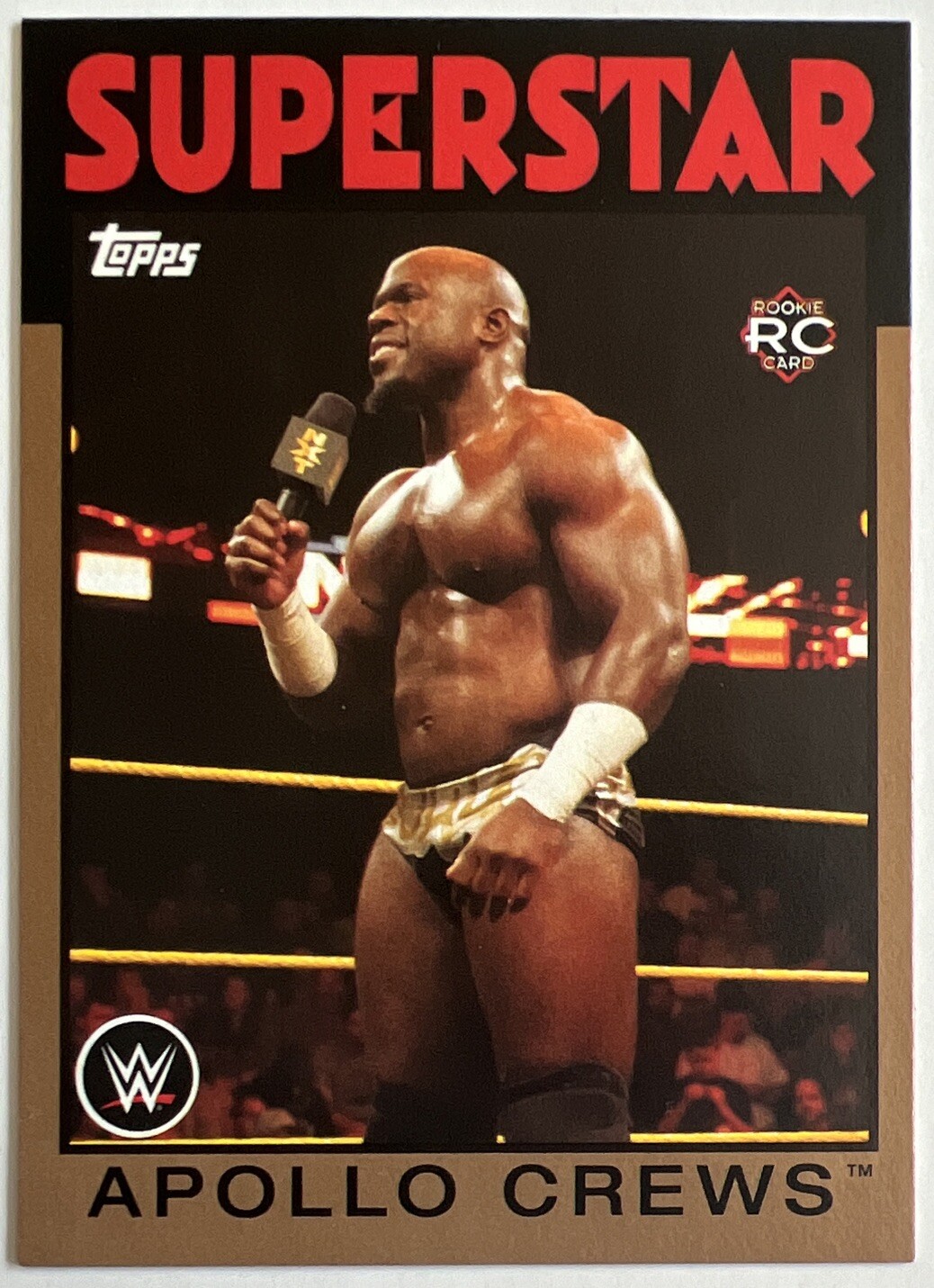 Apollo Crews 2016 Topps Heritage WWE Superstar Bronze RC #’D /99 #58 ESE