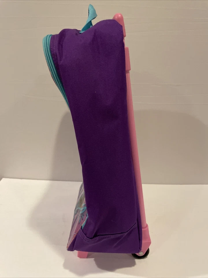 迪士尼冰雪奇缘女孩 18 英寸轮式飞行员箱滚动行李箱强心紫色 — 第 4/4 张图片