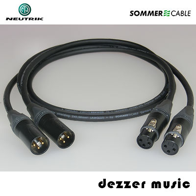 2x 5m sym XLR Kabel GALILEO Plus NEUTRIK Gold/Sommer Cable 3pol 5,00