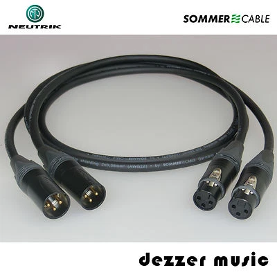 SOMMER CABLE + NEUTRIK 2x 0,5m sym XLR Kabel GALILEO NEUTRIK Gold/Sommer Cable 3pol 0,50/ SPITZENKLASSE