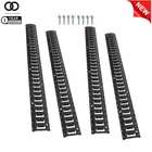 Alloy Steel E Track Tie Down Rail Kit 5' 4Pcs ETrack Bar Rails Powder Coat Black