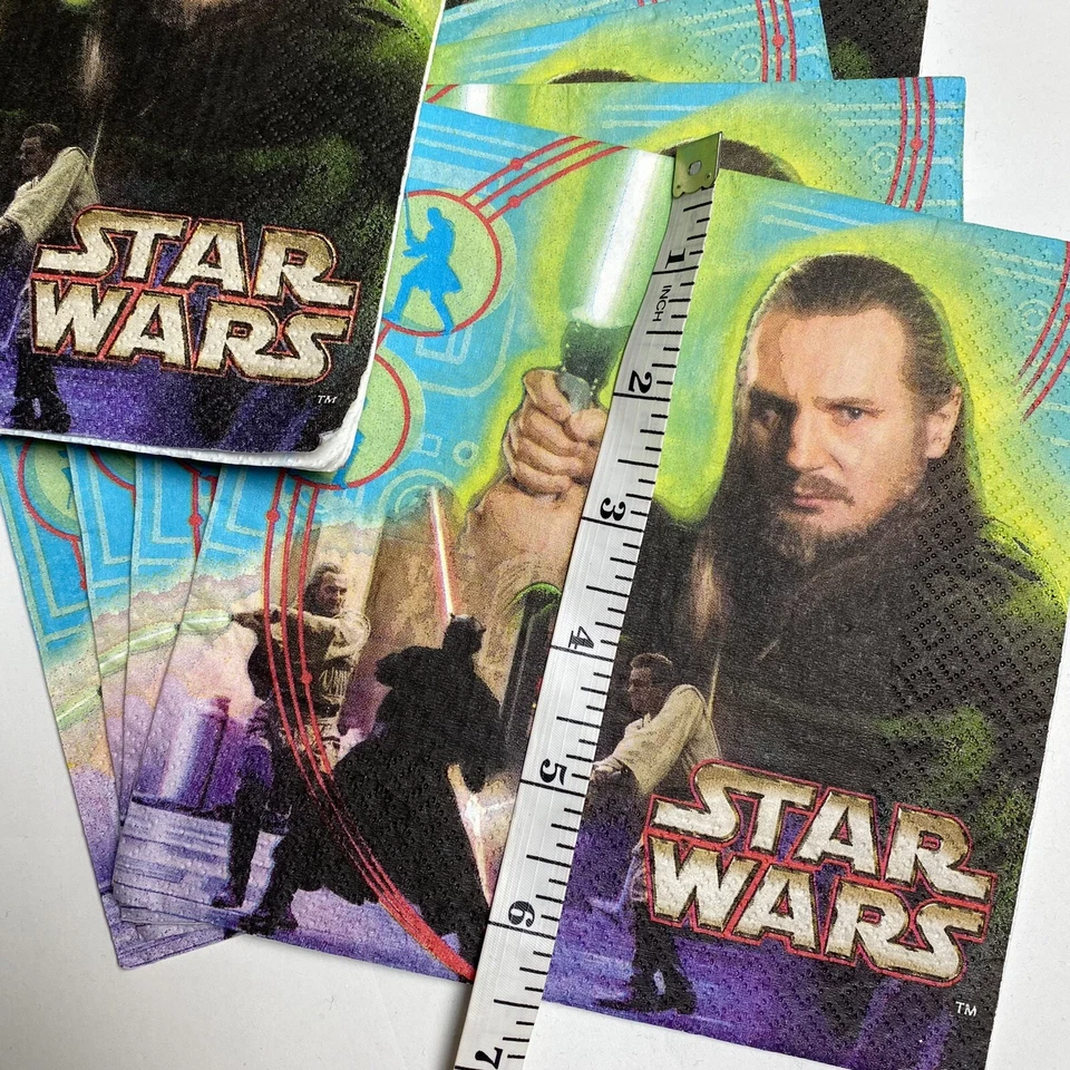 САЛФЕТКИ ДЛЯ ОБЕДА STAR WARS Episode One ~27 принадлежности для вечеринки на день рождения ужин - Изображение 3 из 4