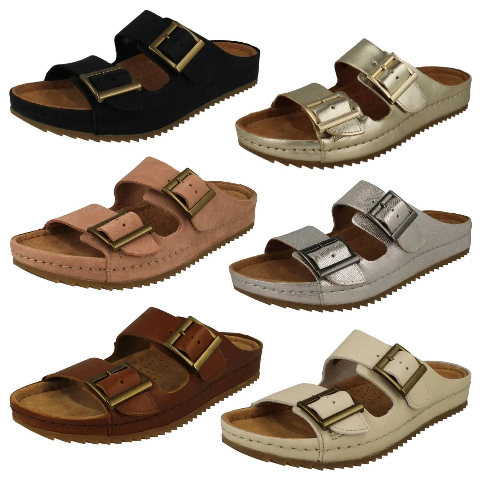 Sandali Mule Regolabili A Doppia Cinghia Clarks Da Donna Brookleigh Sun