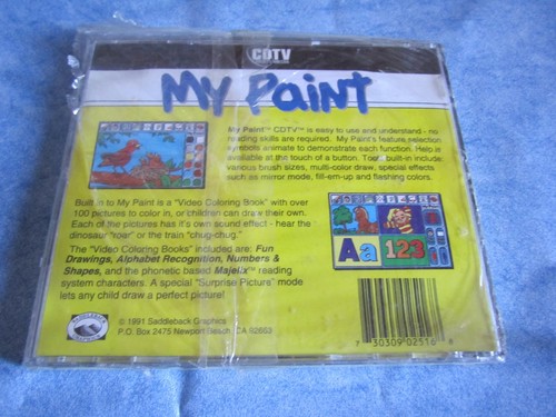Disco per Amiga CdTv MY PAINT 1991 Boxed Pal - Imagen 2 de 2