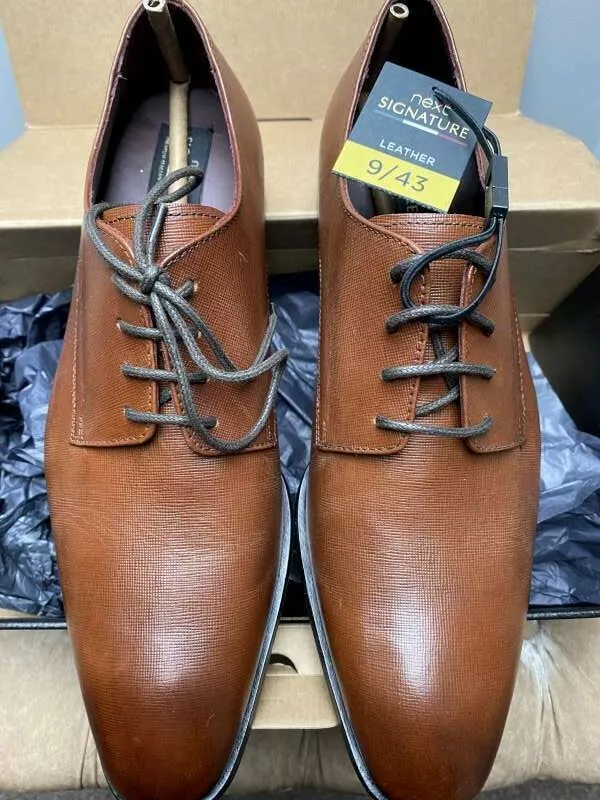 Mens Next Signature Shoes premium Italian leather size 9 eu 43