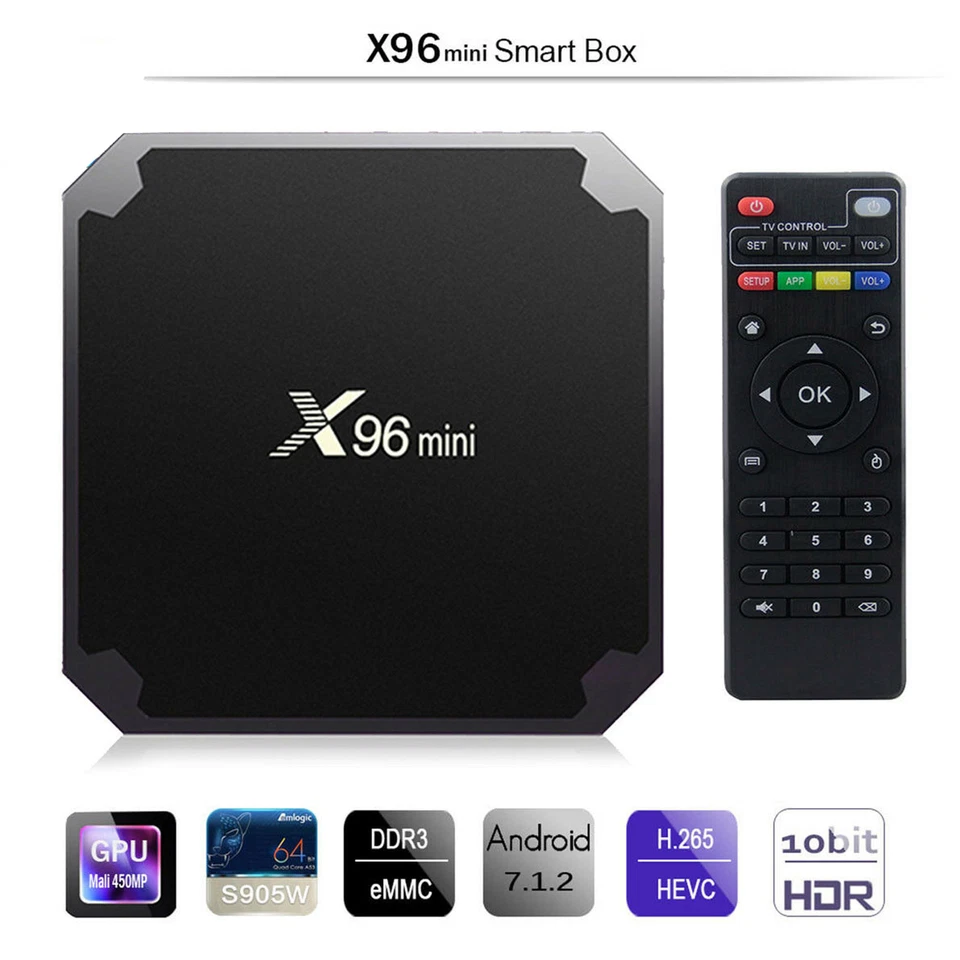 Reproductor multimedia X96 TV Box Android 7.1.2 S905W Quad Core WiFi HD 2GB+16GB 4K - Imagen 3 de 4