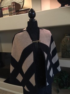 burberry check poncho