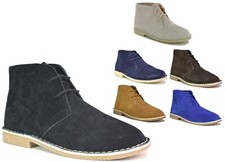 MENS CHUKKA LEATHER BOOTS SUEDE DESERT LACE UP OUTDOOR SHOES UK SIZES 6-12