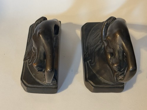 ANTIQUE ART DECO K&O BRONZE NUDE EGYPTIAN REVIVAL STATUE SCULPTURE BOOKENDS USA - Picture 9 of 18
