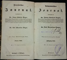 Polytechnisches Journal Dingler 98. Band 1845 mit 6 Kupfer-Tafeln Technik