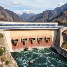 Digital Picture of artificial modern water dam printable file