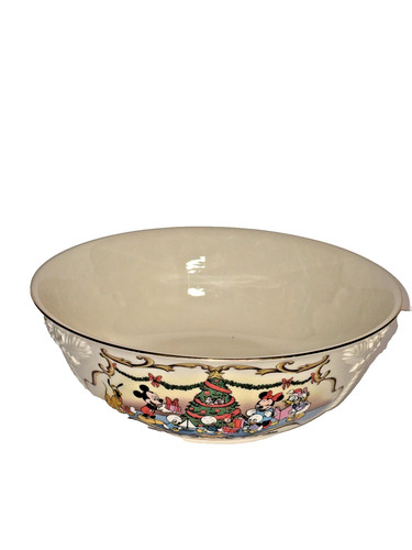 Lenox Disney Holiday/Mickey's Merry Christmas Decorative 9" Bowl