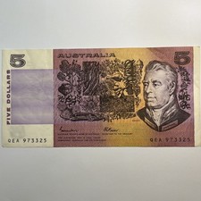 1985 (R209a) $5 Five Dollar Banknote - Very Fine - Johnston / Fraser OCRB Serial