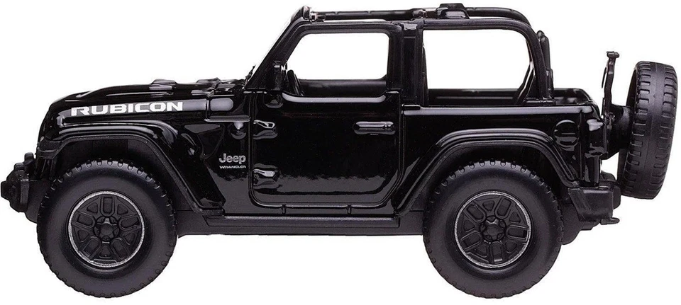 Auto pressofusa Rastar Jeep Wrangler Rubicon nera scala 1:43 4 pollici in... - Immagine 4 di 4