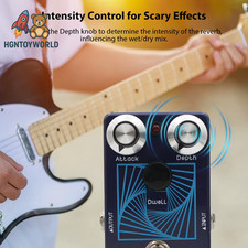 Pedale Vintage Spring Reverb Simulazione Effetti Chitarra Pedale Regolabile Pre-Delay