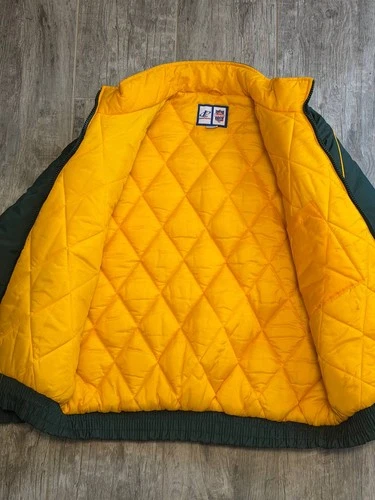 Vintage 90s Logo Athletic Green Bay Packers Puffer Jacket Mens Large NFL image 6