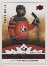 2020-21 Team Canada Juniors Golden Futures Rose Gold 15/99 Connor McClennon 8vv