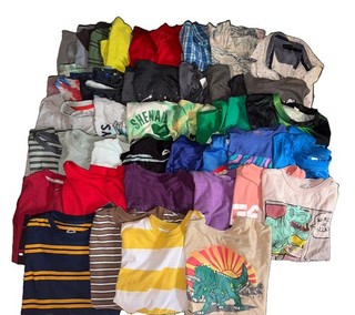 Boys clothing lot of 44 shirts size 8. long sleeve / short sleeve