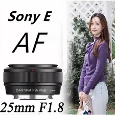 SGimage AF 25mm F1.8 APS-C Auto Focus Fixed Prime Lens For Sony E-Mount Cameras
