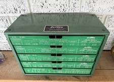 Vintage Sunnen Stone Collection Kit Cabinet 5 Drawer Honing Machinest Tool Box