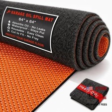 Oil Spill Mat - 64"x64" Garage Floor Mat for Under Car, 1/4" Thick 64" x 64"