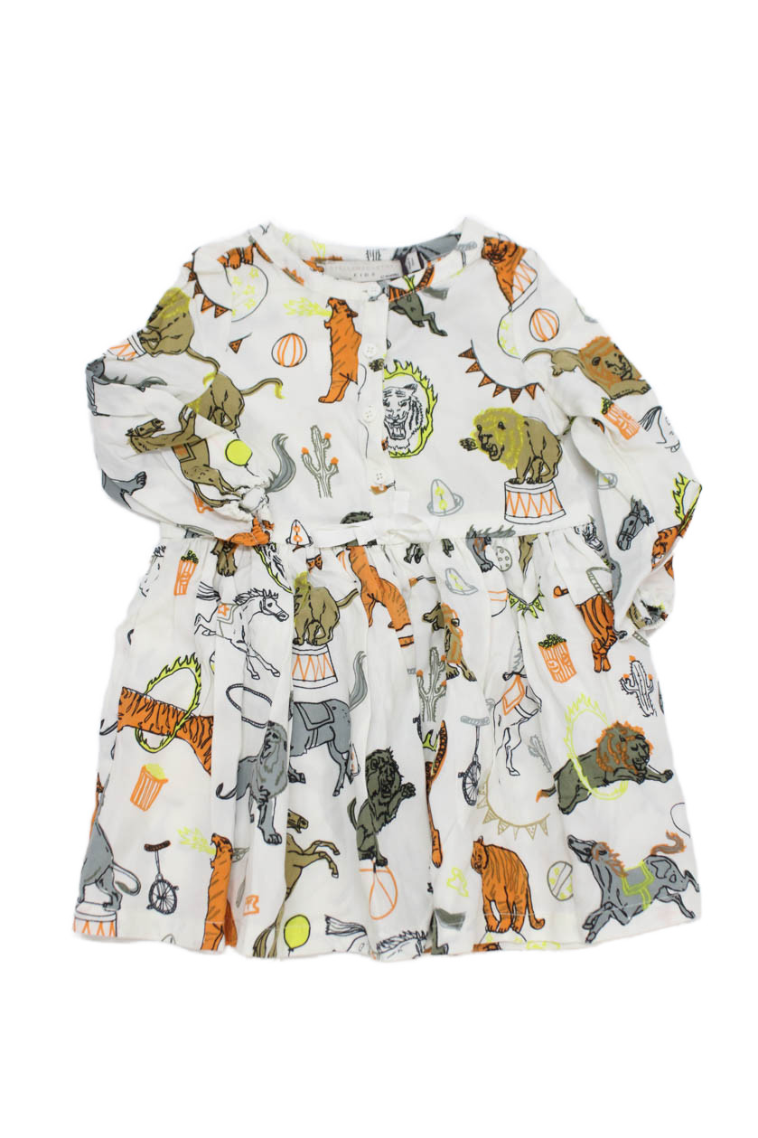 Stella McCartney Girls Cotton Western Print Dress White Size 12 MonthsFree Shipping in US $100+ Orders | $6.95 Orders Below