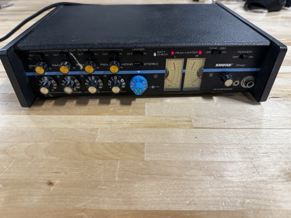 SHURE FP42 ステレオ・ミキサー Vintage Shure FP42 4 Channel Broadcast Stereo Microphone