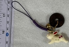 Vintage Rabbit Netsuke Strap Amulet Keychain ...