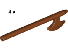 LEGO Castle 4x Waffe Streitaxt Weapon Halberd im neuen braun 3848 4223690