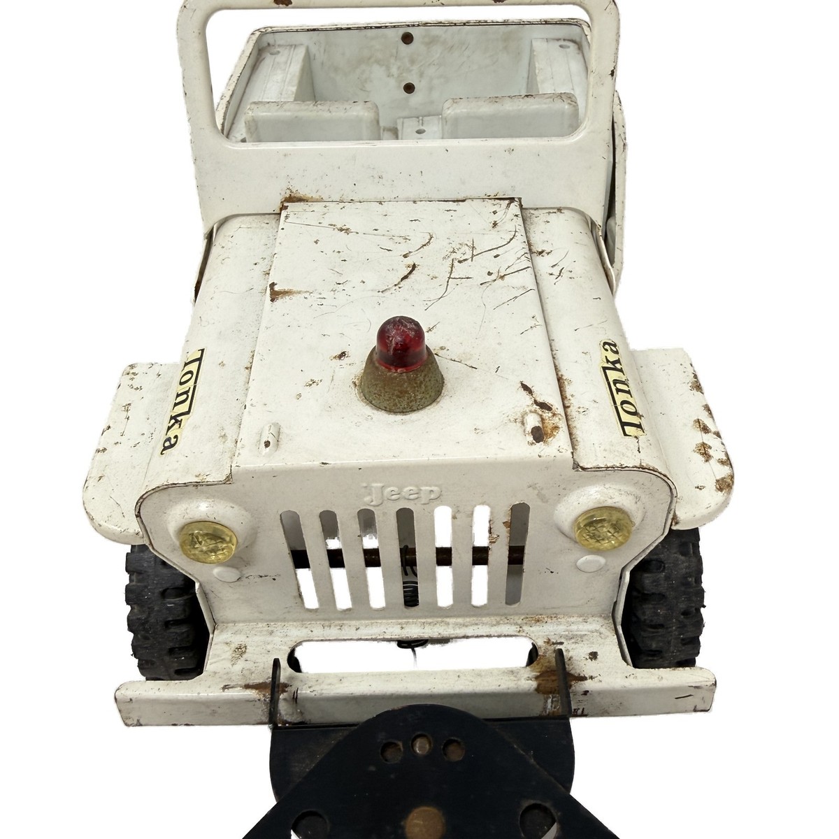 Tonka Jeep Wrecker With Plow Blade And Beacon Light White | eBay