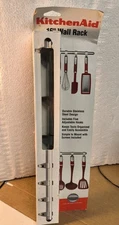 KITCHENAID 16" Wall Mount Stainless Steel 5 Utensil Rack Organizer