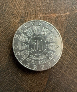 Österreich 50 Schilling Silber 900% Münze 600 Jahre Tirol 1963 PP