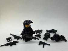 Minifigura LEGO Militar Soldado/SWAT personalizada x1 con piezas REAL LEGO Ejército de pedernal
