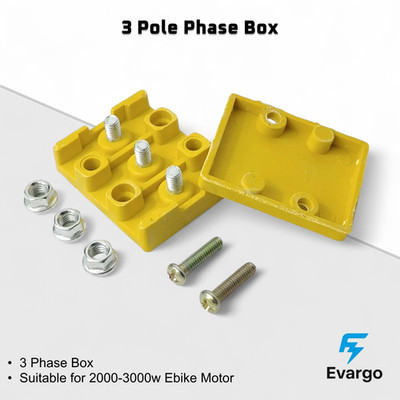 EBike 3 Pin Phasenbox Nabe Motor Kabel Stecker Block Drähte Hochstrom 2000W