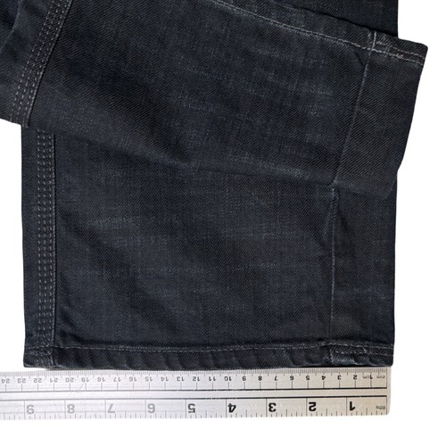 H&M Bragg Dark Wash Flap Pocket Jeans Straight Fit 36 X 34 Button Fly - Picture 7 of 7