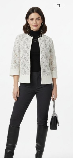 Women Akris Sweater White Viscose 38
