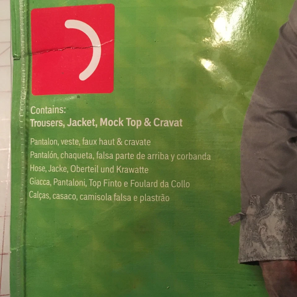 Disfraz Smiffy's Gris Zombie Gent, Pantalones, Chaqueta, Top Simulado, Corbata Mediana Nuevo con Etiquetas Foto 2 de 4