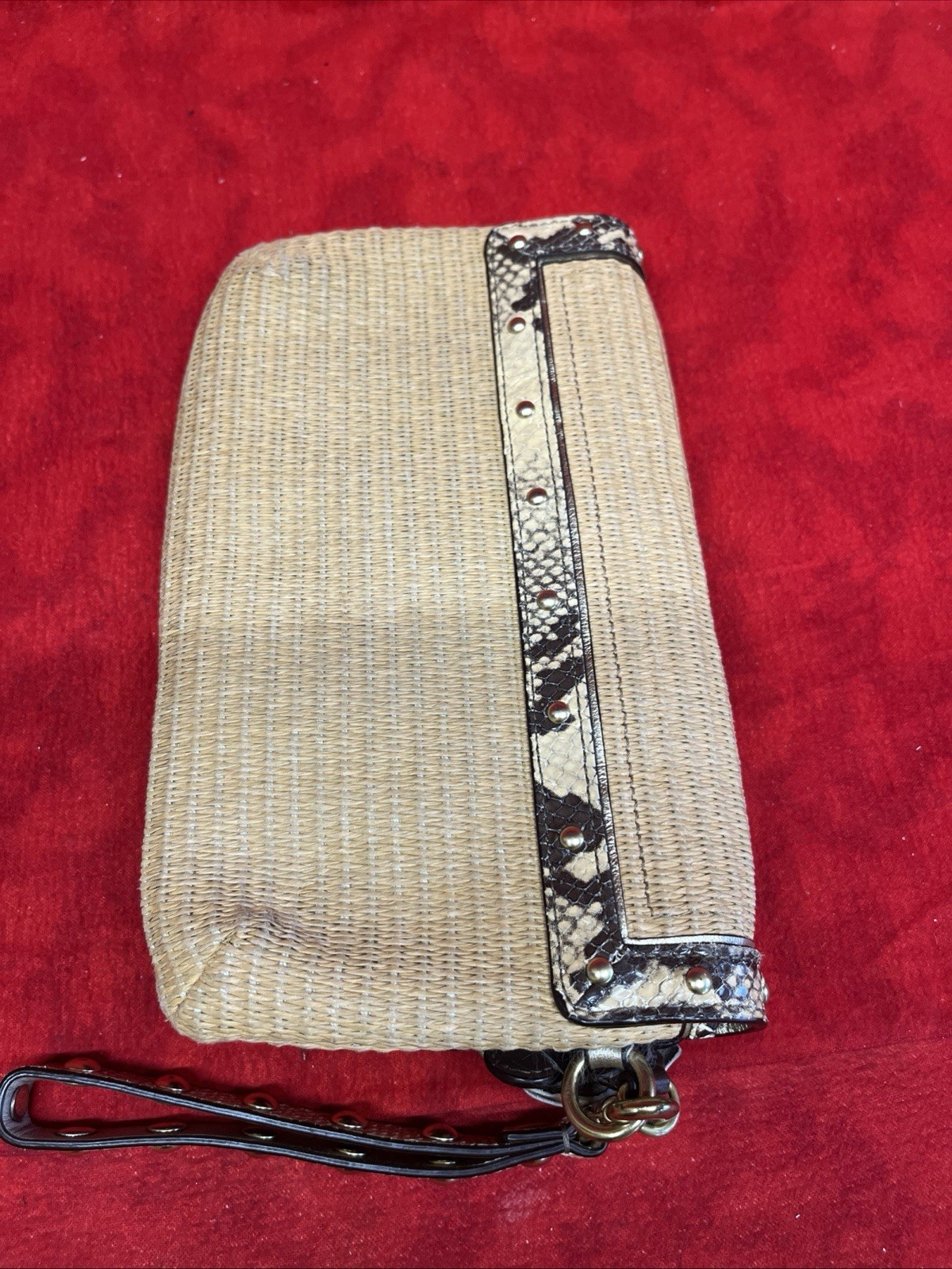 COACH NATALIE STRAW CLUTCH w/ PYTHON EMBOSSED LEA… - image 7