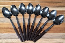 Interpur INR2 Set of 8 Scroll Stainless Steel Teaspoons Japan MCM