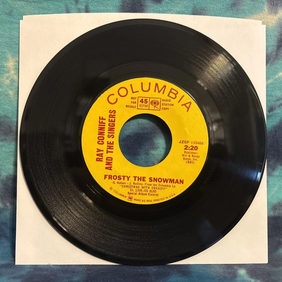 Ray Conniff 45 The Real Meaning Of Christmas / Frosty The Snowman WLP Promo RARE - Image 4 of 4