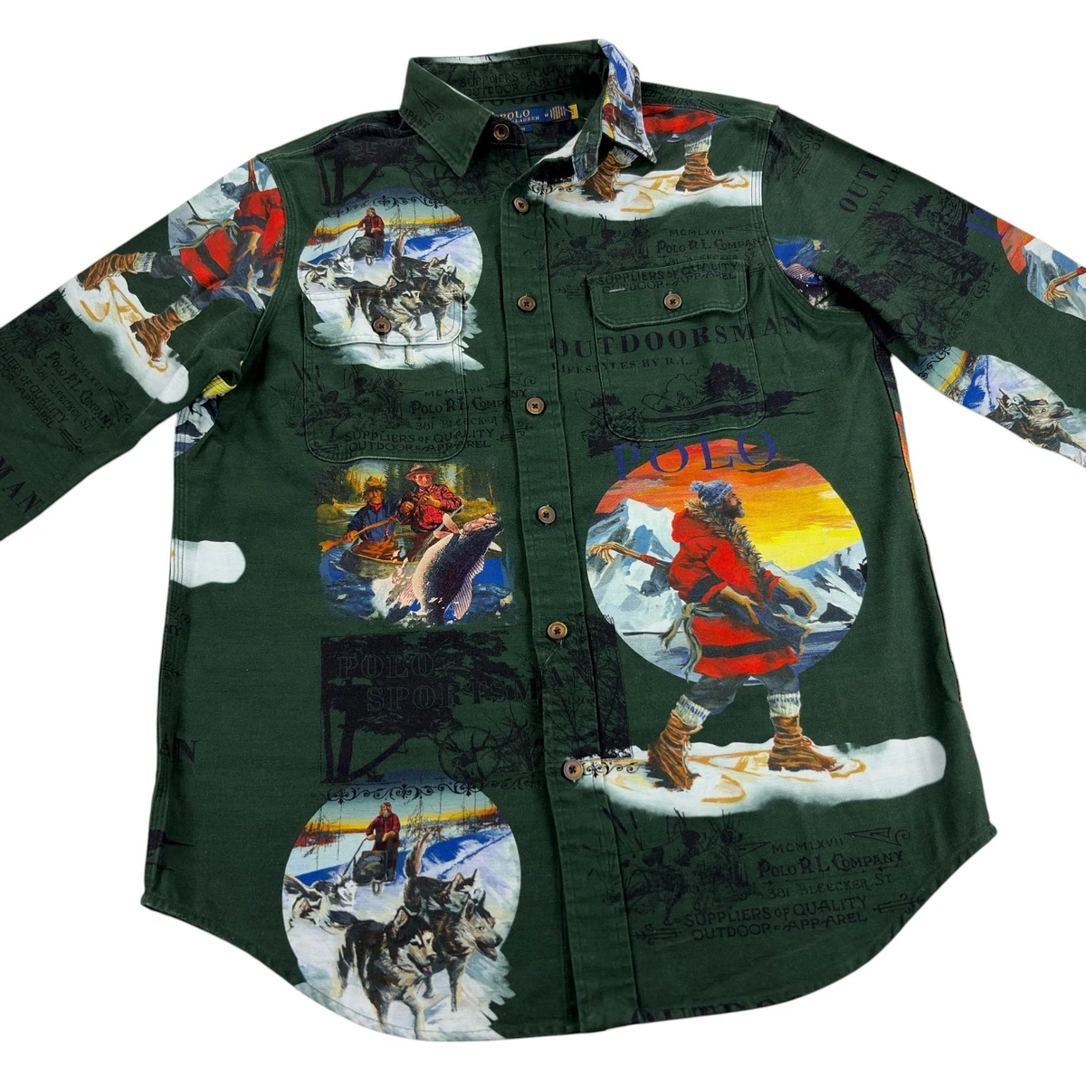 Polo sportsman Ralph Lauren フィッシング柄テーラード 25+ Polo Ralph Lauren Sportsman Casual Button-Down Shirts for Men