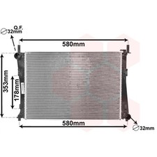 1X Van Wezel radiator engine cooling for Ford Mazda 1141490 New