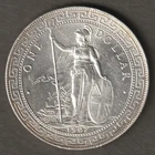 1907 GREAT BRITAIN SILVER TRADE DOLLAR AU CONDITION  ---  XJIO
