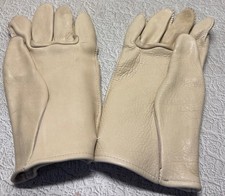 Steinberg Brothers Tan Cattlehide Leather Gloves Straps Size 4 Mens