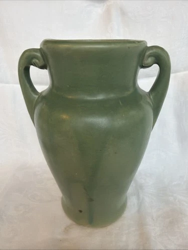 Brush McCoy Pottery Vase Matte Jade Green Color 8 Inch