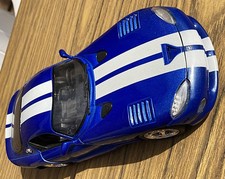DODGE VIPER GTS COUPE 1:18 SRT MAISTO DIECAST MODEL CAR BLUE/WHITE Near Mint