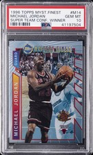1996 TOPPS MYSTERY FINEST SUPER TEAM CONFERENCE WINNER MICHAEL JORDAN PSA 10
